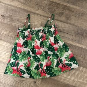 Janie and Jack Girls Flamingo Summer Top.  Size 12.